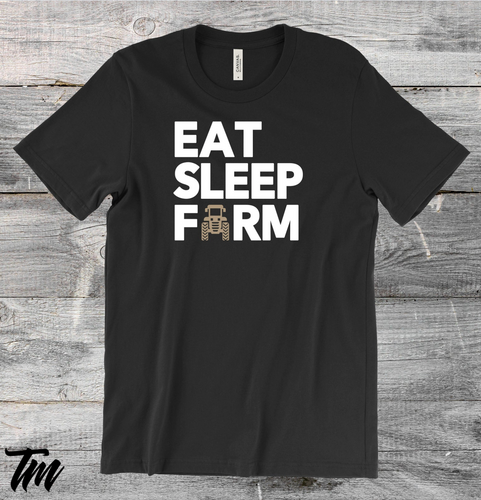 Eat Sleep Farm Funny T-Shirt